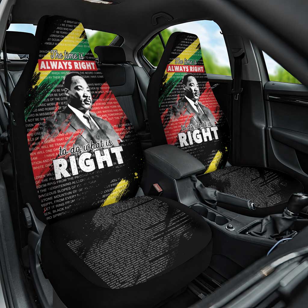 MLK Honoring The Legacy Car Seat Cover Black Version LT05 - Wonder Print Shop