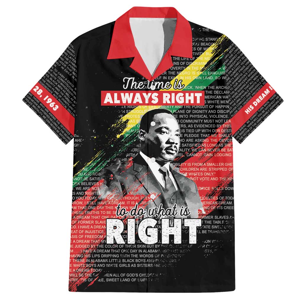 MLK Honoring The Legacy Hawaiian Shirt Black Version LT05 - Wonder Print Shop