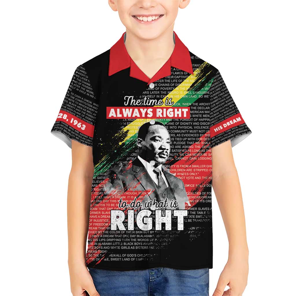 MLK Honoring The Legacy Kid Hawaiian Shirt Black Version LT05 - Wonder Print Shop