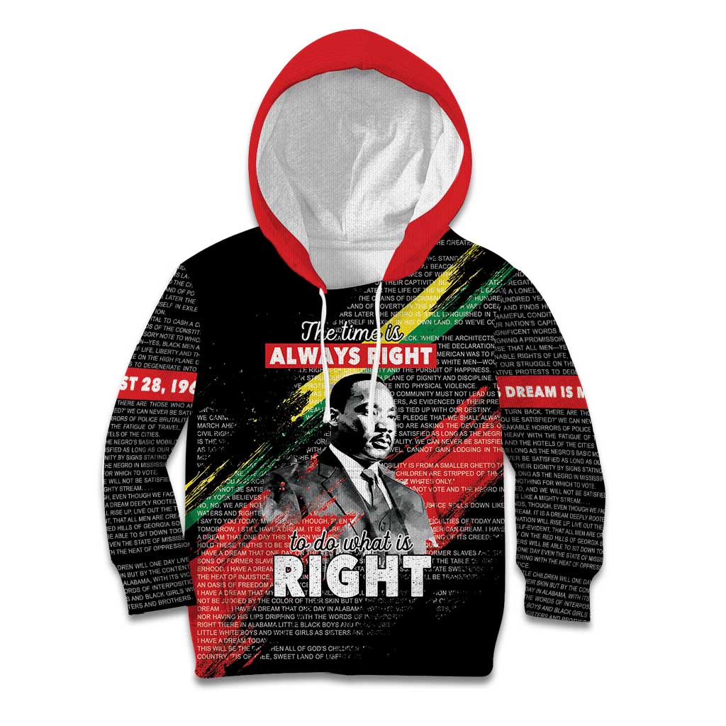 MLK Honoring The Legacy Kid Hoodie Black Version LT05 - Wonder Print Shop