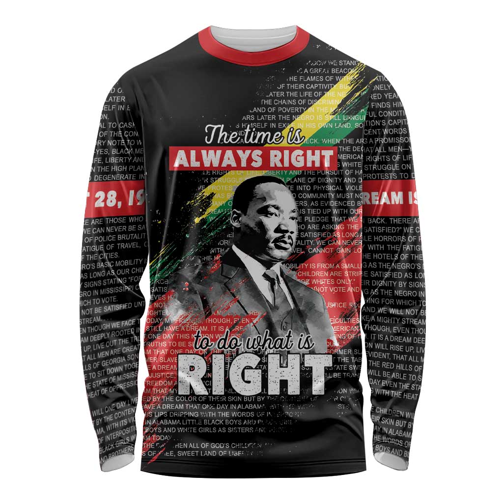 MLK Honoring The Legacy Long Sleeve Shirt Black Version LT05 - Wonder Print Shop