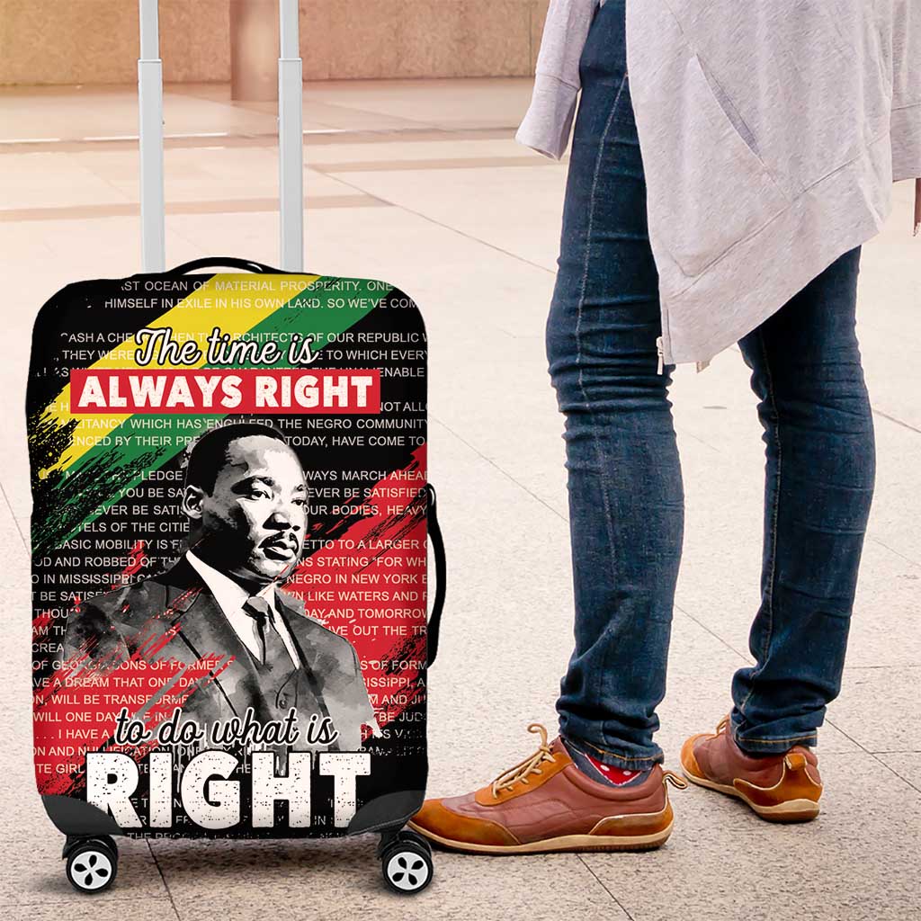 MLK Honoring The Legacy Luggage Cover Black Version LT05 - Wonder Print Shop