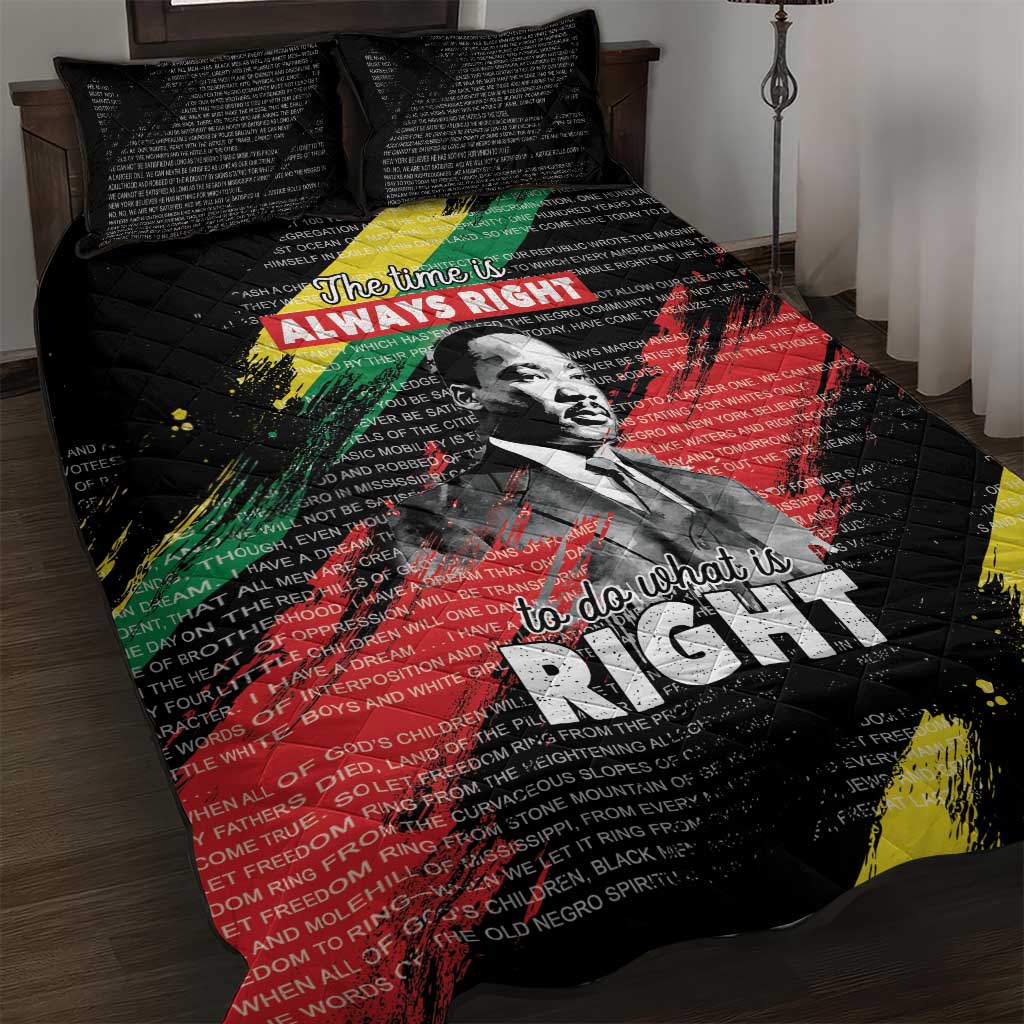 MLK Honoring The Legacy Quilt Bed Set Black Version LT05 - Wonder Print Shop