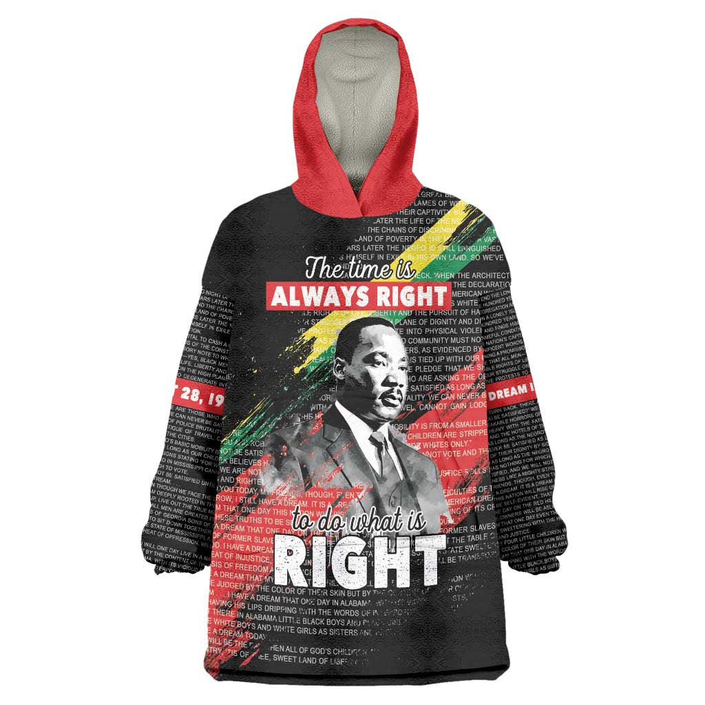 MLK Honoring The Legacy Wearable Blanket Hoodie Black Version