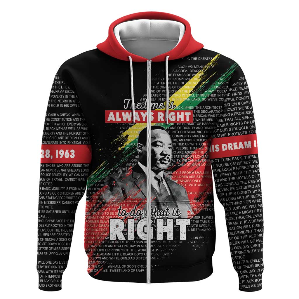 MLK Honoring The Legacy Zip Hoodie Black Version LT05 - Wonder Print Shop