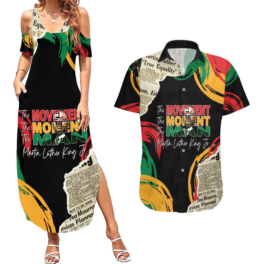 Remembering The Legacy Of MLK Couples Matching Summer Maxi Dress and Hawaiian Shirt LT05 - Wonder Print Shop