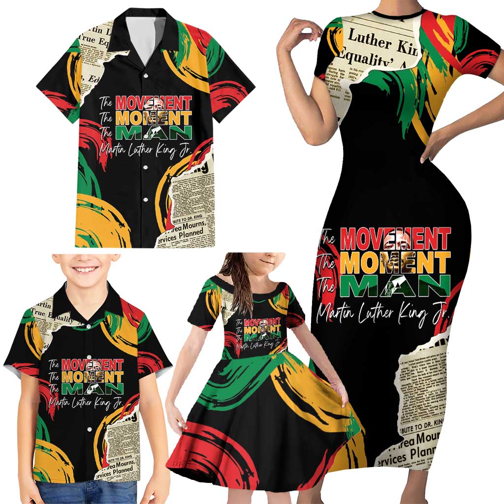 Remembering The Legacy Of MLK Family Matching Short Sleeve Bodycon Dress and Hawaiian Shirt LT05 - Wonder Print Shop