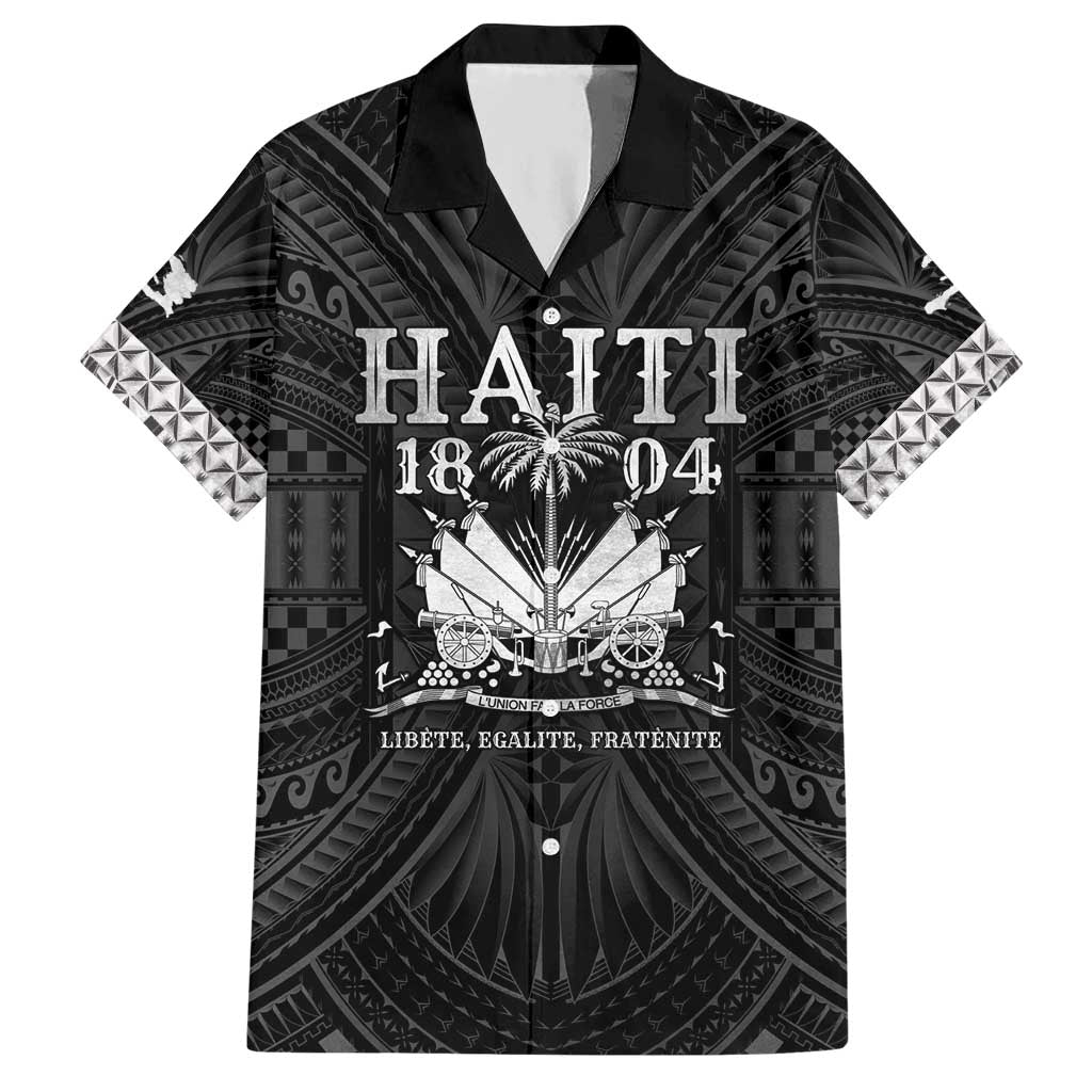 Haiti 1804 Hawaiian Shirt Polynesian Silver Neg Maron LT05 - Wonder Print Shop