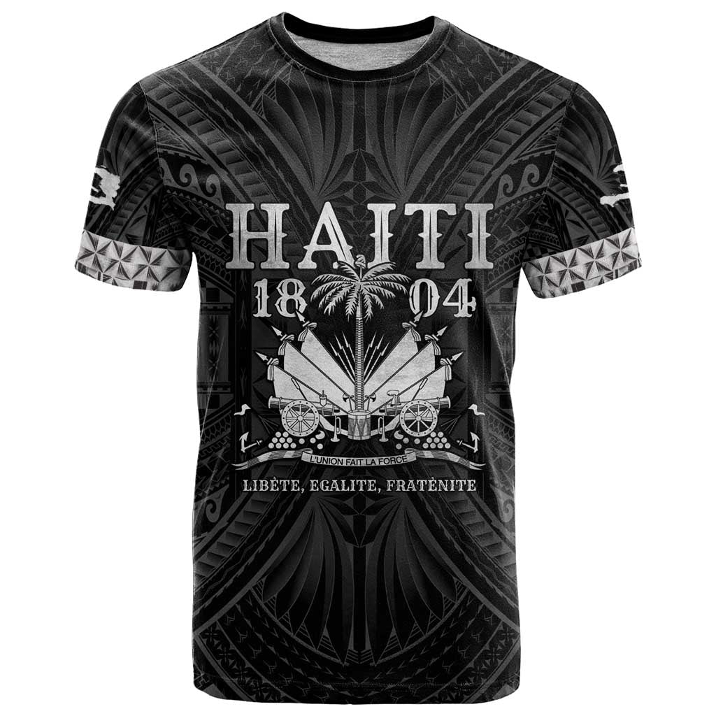 Haiti 1804 T Shirt Polynesian Silver Neg Maron LT05 - Wonder Print Shop