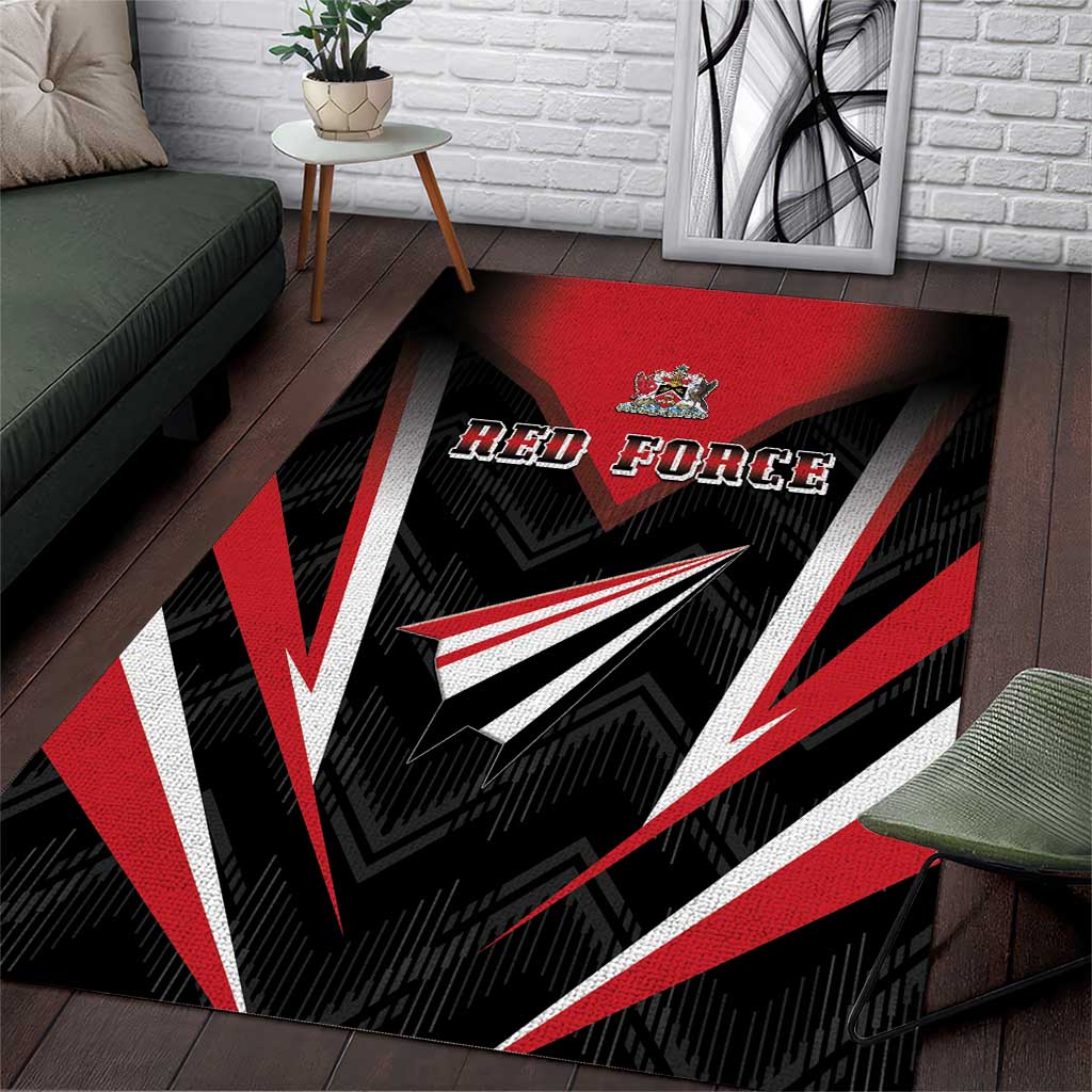 Trinidad And Tobago Cricket Area Rug Go Red Force