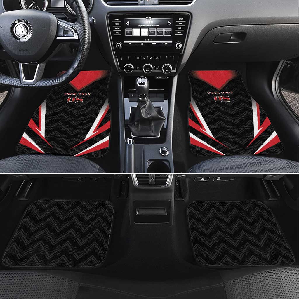 Trinidad And Tobago Cricket Car Mats Go Red Force