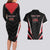 Custom Trinidad And Tobago Cricket Couples Matching Long Sleeve Bodycon Dress and Hawaiian Shirt Go Red Force