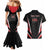 Custom Trinidad And Tobago Cricket Couples Matching Mermaid Dress and Hawaiian Shirt Go Red Force