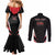 Custom Trinidad And Tobago Cricket Couples Matching Mermaid Dress and Long Sleeve Button Shirt Go Red Force