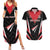 Custom Trinidad And Tobago Cricket Couples Matching Summer Maxi Dress and Hawaiian Shirt Go Red Force