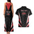 Custom Trinidad And Tobago Cricket Couples Matching Tank Maxi Dress and Hawaiian Shirt Go Red Force