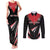 Custom Trinidad And Tobago Cricket Couples Matching Tank Maxi Dress and Long Sleeve Button Shirt Go Red Force