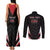 Custom Trinidad And Tobago Cricket Couples Matching Tank Maxi Dress and Long Sleeve Button Shirt Go Red Force