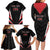 Custom Trinidad And Tobago Cricket Family Matching Long Sleeve Bodycon Dress and Hawaiian Shirt Go Red Force