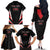 Custom Trinidad And Tobago Cricket Family Matching Off The Shoulder Long Sleeve Dress and Hawaiian Shirt Go Red Force