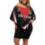 Custom Trinidad And Tobago Cricket Family Matching Off Shoulder Short Dress and Hawaiian Shirt Go Red Force