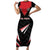 Custom Trinidad And Tobago Cricket Family Matching Short Sleeve Bodycon Dress and Hawaiian Shirt Go Red Force