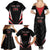 Custom Trinidad And Tobago Cricket Family Matching Summer Maxi Dress and Hawaiian Shirt Go Red Force