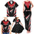 Custom Trinidad And Tobago Cricket Family Matching Tank Maxi Dress and Hawaiian Shirt Go Red Force