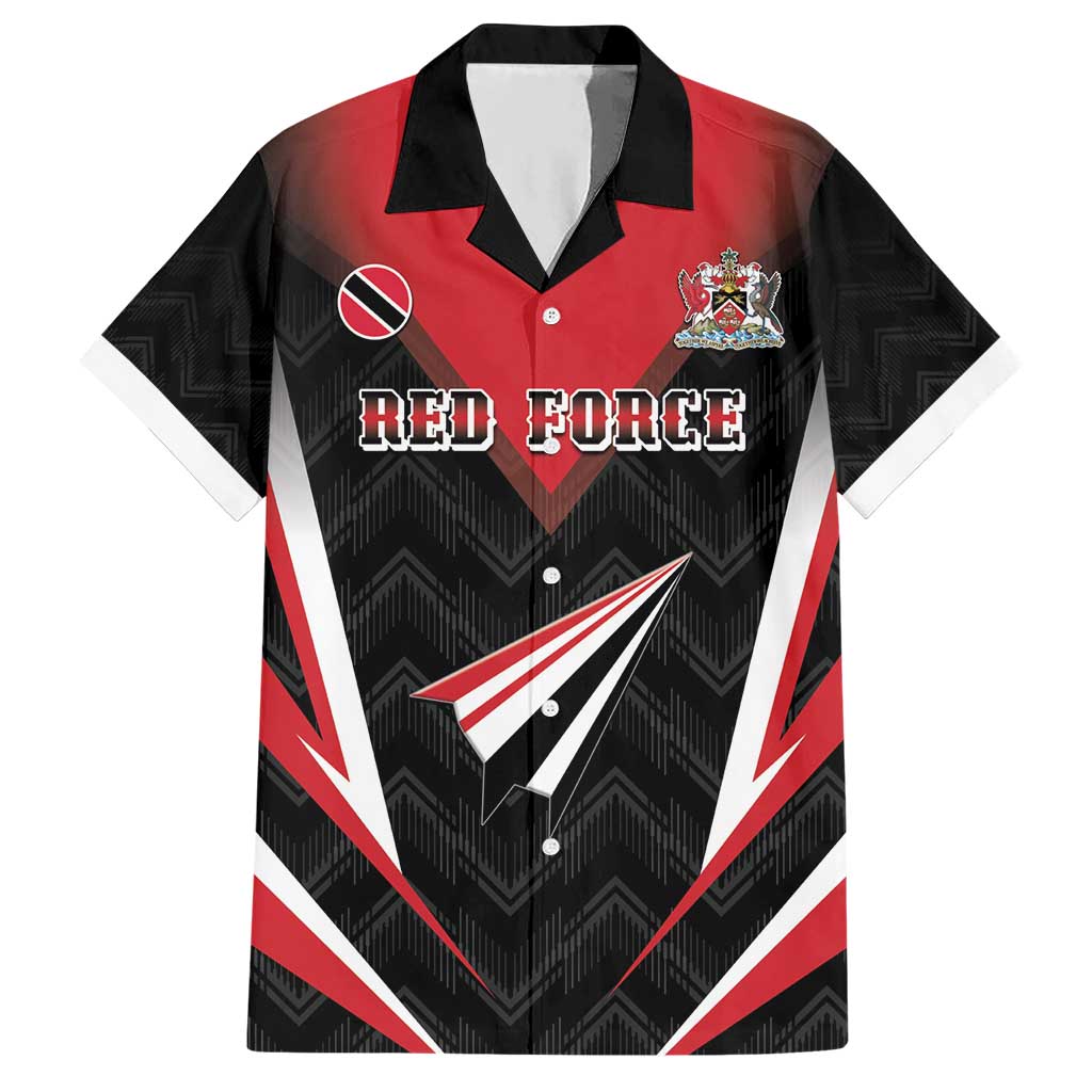 Custom Trinidad And Tobago Cricket Hawaiian Shirt Go Red Force