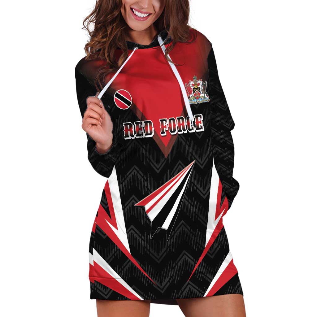 Custom Trinidad And Tobago Cricket Hoodie Dress Go Red Force