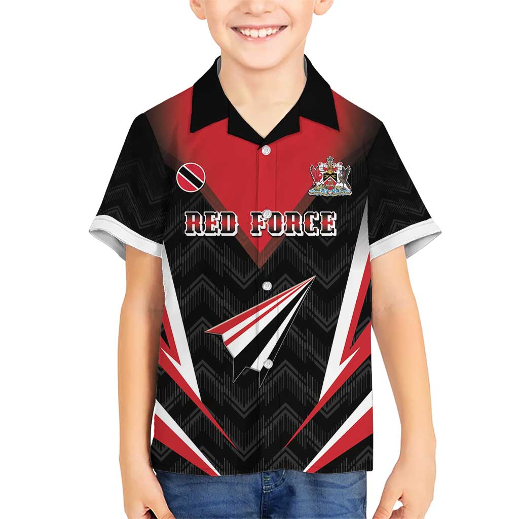 Custom Trinidad And Tobago Cricket Kid Hawaiian Shirt Go Red Force