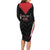 Custom Trinidad And Tobago Cricket Long Sleeve Bodycon Dress Go Red Force