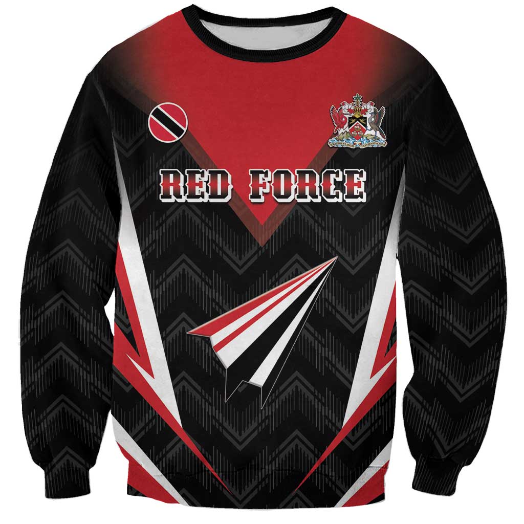 Custom Trinidad And Tobago Cricket Sweatshirt Go Red Force