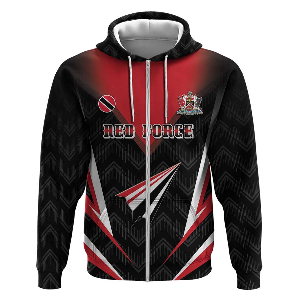 Custom Trinidad And Tobago Cricket Zip Hoodie Go Red Force