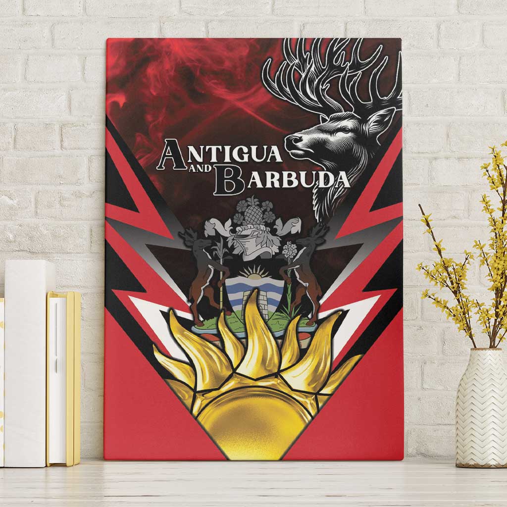 Antigua and Barbuda Canvas Wall Art Coat Of Arms With Fallow Deer