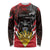 Personalized Antigua and Barbuda Long Sleeve Shirt Coat Of Arms With Fallow Deer