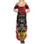Personalized Antigua and Barbuda Summer Maxi Dress Coat Of Arms With Fallow Deer
