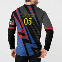 Custom Antigua and Barbuda Cricket Button Sweatshirt Sporty Style