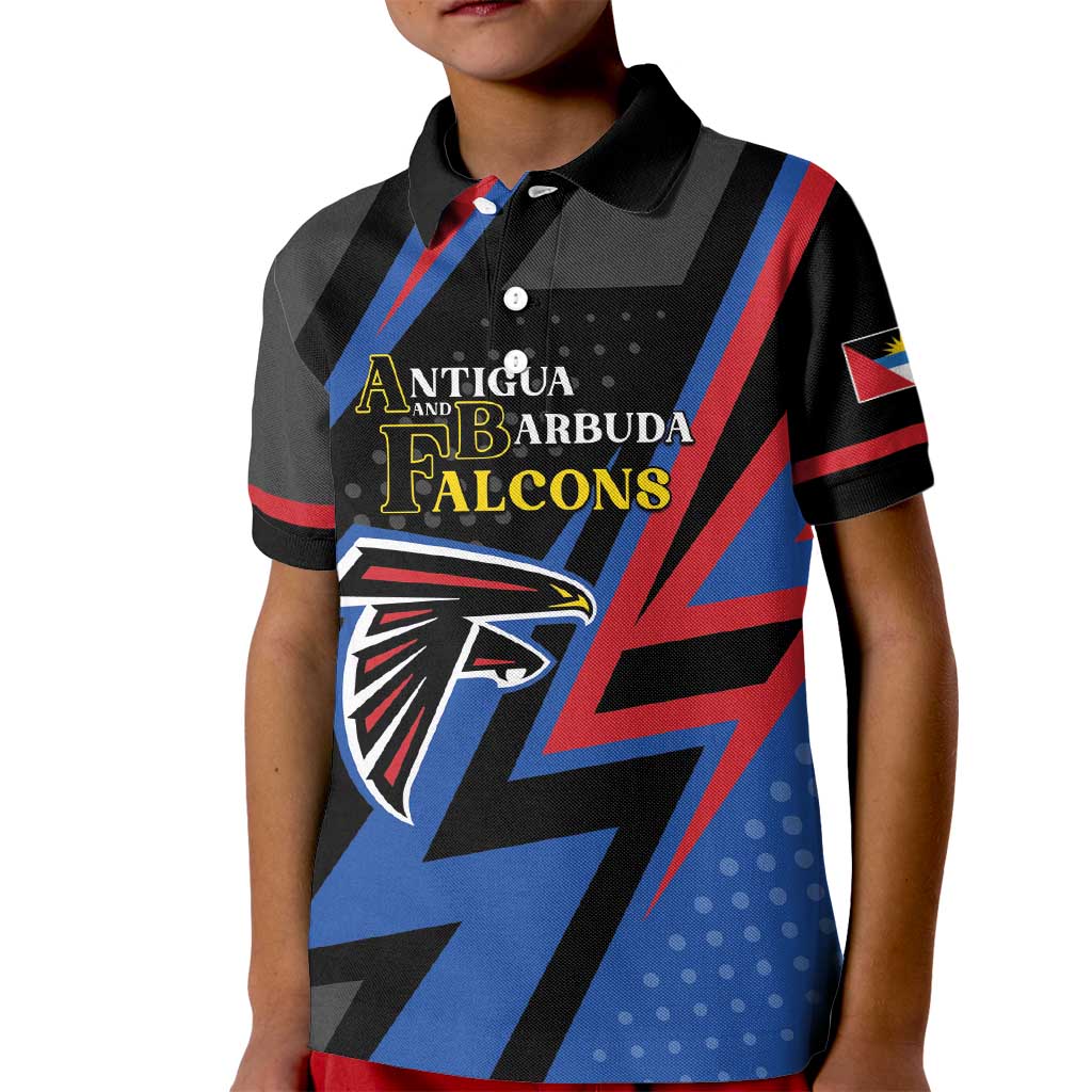 Custom Antigua and Barbuda Cricket Kid Polo Shirt Sporty Style