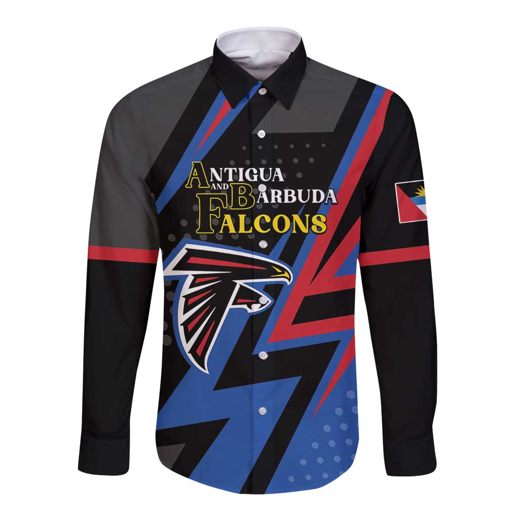 Custom Antigua and Barbuda Cricket Long Sleeve Button Shirt Sporty Style