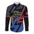 Custom Antigua and Barbuda Cricket Long Sleeve Button Shirt Sporty Style