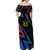 Custom Antigua and Barbuda Cricket Off Shoulder Maxi Dress Sporty Style