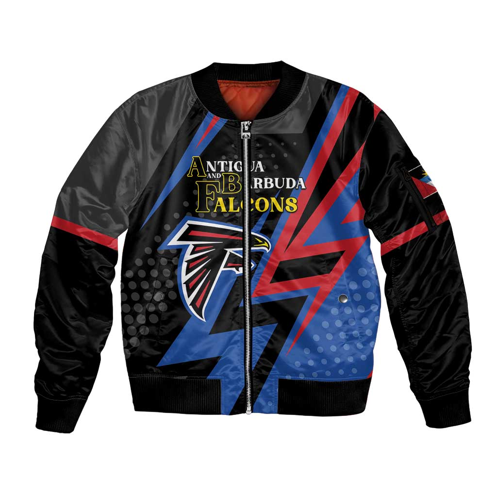 Custom Antigua and Barbuda Cricket Sleeve Zip Bomber Jacket Sporty Style