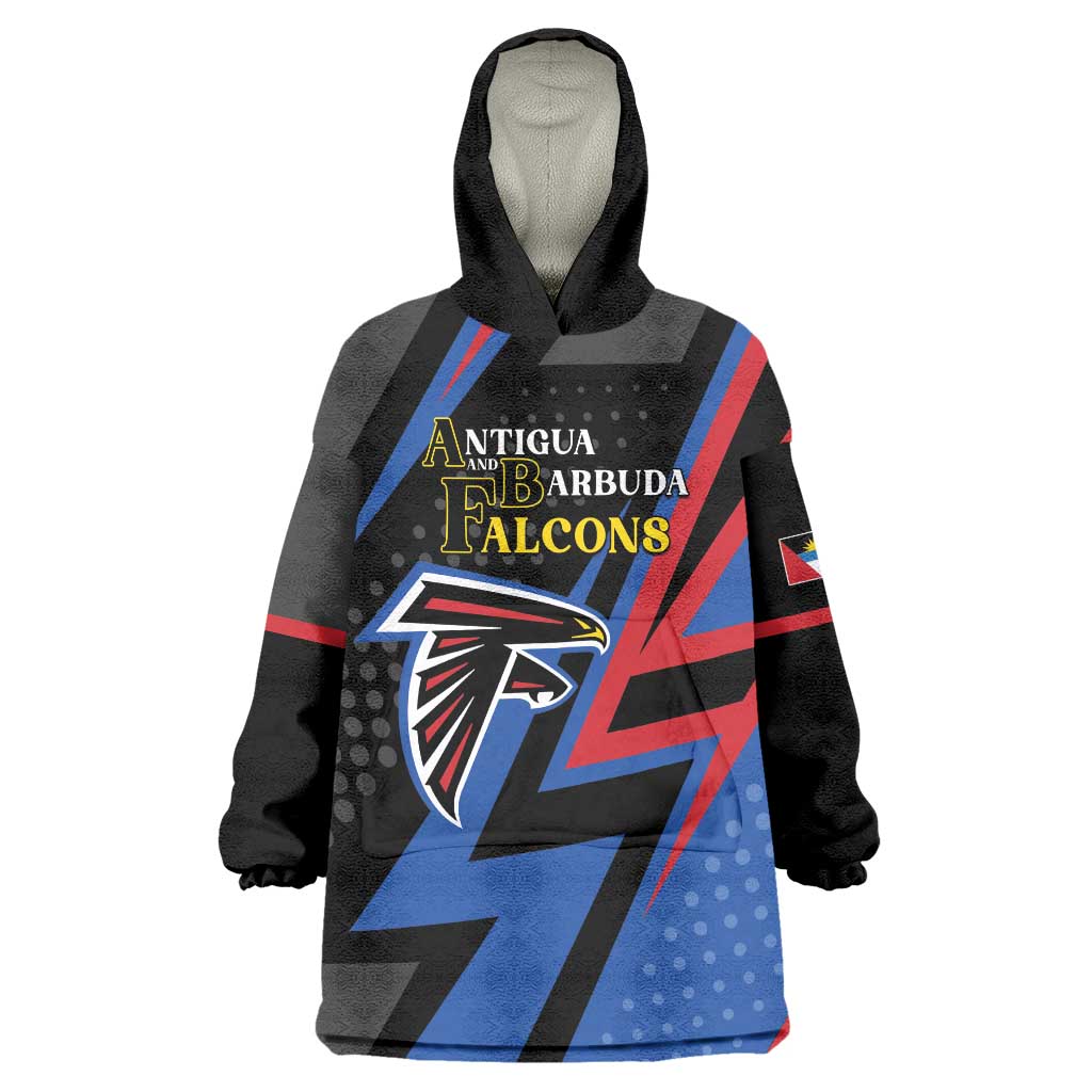 Custom Antigua and Barbuda Cricket Wearable Blanket Hoodie Sporty Style