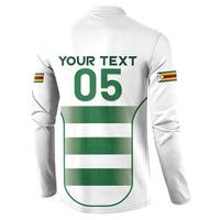 Custom Zimbabwe Sables Rugby Button Sweatshirt Sporty Style