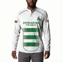 Custom Zimbabwe Sables Rugby Button Sweatshirt Sporty Style