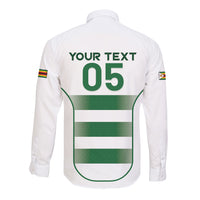 Custom Zimbabwe Sables Rugby Long Sleeve Button Shirt Sporty Style