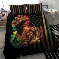 Steppin' into Juneteenth 1865 Bedding Set Melanin Cowgirl Grunge Style