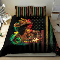 Steppin' into Juneteenth 1865 Bedding Set Melanin Cowgirl Grunge Style