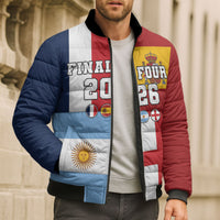 Custom World Football 2026 Final Four Bomber Puffer Jacket One Field One Dream